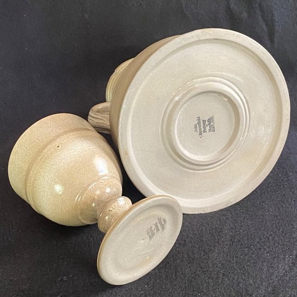 John Chipperfield pottery pitcher jug & goblet Norfolk England set - Picture 2 of 15